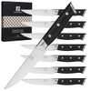 zongchuan 4.5 Inch Steak Knives Set of 8, Micro-Cutting Point