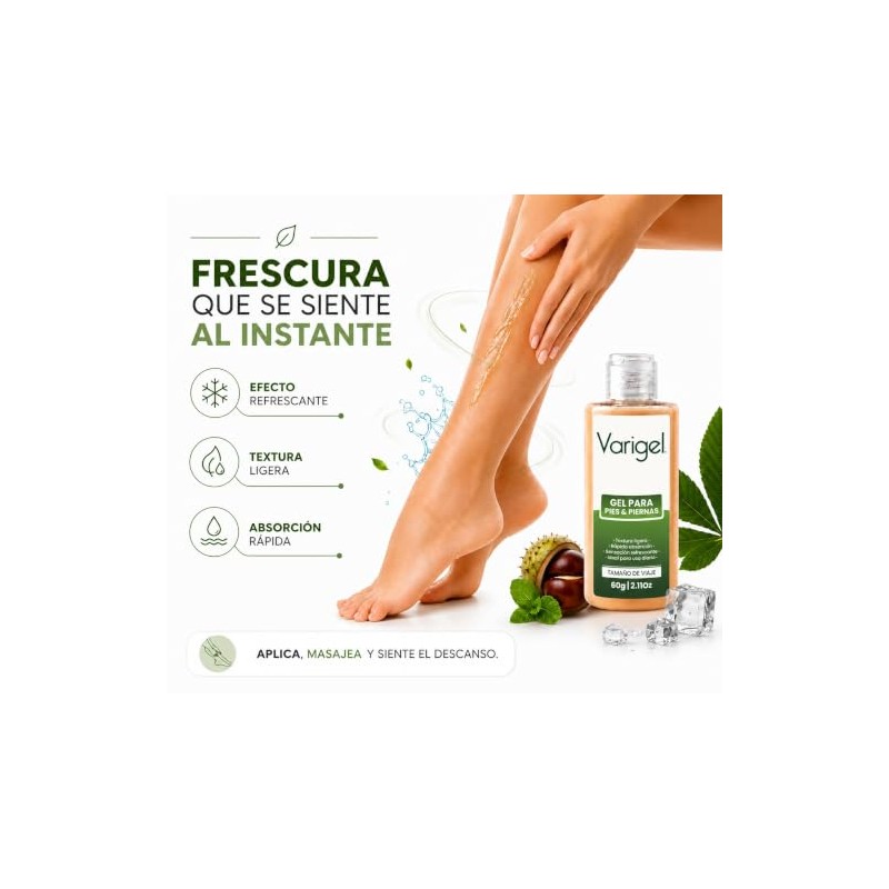 Varigel 60gr | Gel para pies y piernas Refrescante con