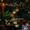 ‌Solar-Powered Hummingbird Feeder with Wind Chime Elegance – 6 Leak-Proof