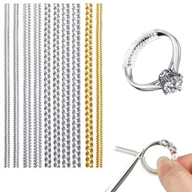 Pack of 10 Ring Size Adjusters for Loose Rings Ring Inserts Invisible Adjustment Ring Size Adjuster Ring Spiral Insert Size Adjuster for Loose Rings