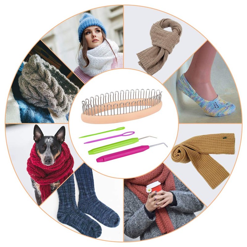 Coopay Sock Knitting Set, Oval Shape Knitting Ring for Socks