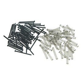 Dopro 50 tornillos de montaje para pastilla de bajo, resortes para pastillas de pastilla de precisión P Bass Jazz J Bass o P90, color negro
