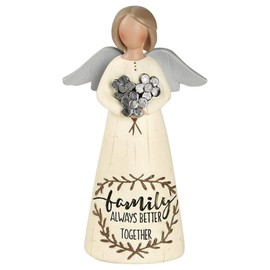 Blossom Bucket FAMILY ANGEL HOLDING FLOWERS decoration, multi-color