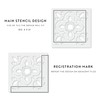 Maarja Tile Stencil - Floor Tile Stencils, Stencils for Tile,