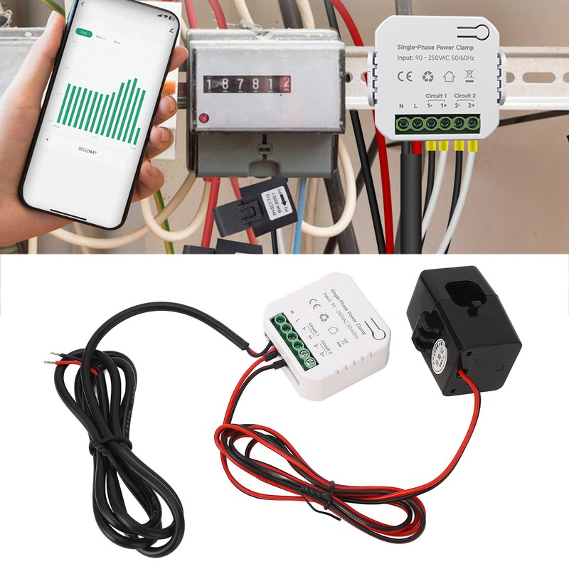 WiFi Smart Energy Monitor Electricity Meter Tester with 120A Current