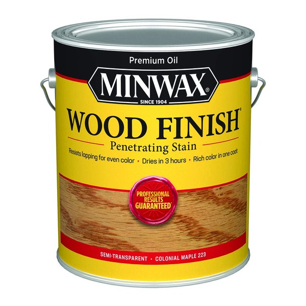 Minwax 710750000 Wood Finish - Penetrates, Stains & Seals, 250 VOC, gallon, Colonial Maple
