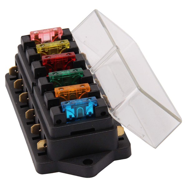 Car Fuse Box - MASO 6Way Blade Fuse Box Block