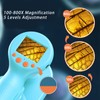 Kids Microscope with 8 LEDs IPS Eye Protection Screen 100X‑800X