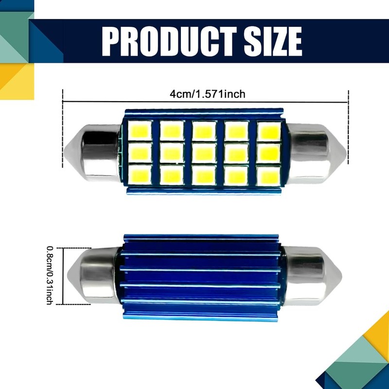 Middrivr 4PCS Interior Car LED Dome Light, Car Reading Light,