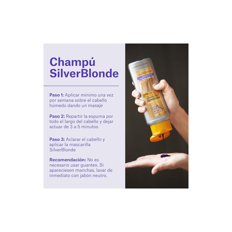 NaturVital Champú SHAMPOO SILVER BLONDE 10.1 Onzas
