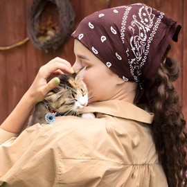 Airtag Cat Collar Breakaway, 2 Pack with Bell & 1 Airtag Holder, Adjustable Kitten Collar, Boho Cat Collar, Cute Design for Boy Girl Cats(Navy+Water Drop Pendant)
