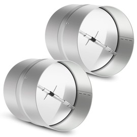2 Pcs 4 Inch Draft Blocker Backdraft Damper Duct Draft Stopper One-Way Airflow Ducting Insert Backflow Preventer Inline Fan Vent Deflector