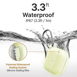 Catalyst Waterproof Case for AirPods 3rd Generation - Wireless and USB-C Charging Compatible AirPods 3rd Generation Case, Drop Protection AirPod Case 3rd Generation One Piece Design with Carabiner