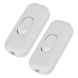 2 Pack inline switch, Lamp switch inline, FOCCTS Torpedo Switch Inline Cord, In-line switch Lamp Flat Wire, In cable light switch, Lamp switch replacement, Inline switch for table lamp AC 6A Dual Pole