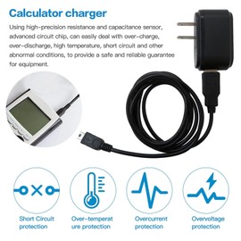 5FT AC Power Charger Adapter for Texas Instruments TI-84 Plus CE Graphing Calculator by Huoptl