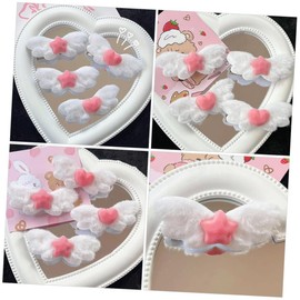BESPORTBLE 4pcs Kawaii Angel Wing Hair Clips for Women Cute Accessories with Heart Star Designs Stylish Barrettes for Teens Women for Fashion Everyday Use