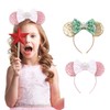 Foeran Mouse Ears Headbands Shiny Bows Mouse Ears Glitter Party