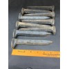 10 Railroad Spikes - Little Surface Rust - New -