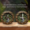 Wooden Frog Waterfall Wall Clock Rustic Decor 10-Inch Wooden Wall