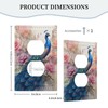HLCoChTDecorative Art Light Switch Covers Peacock Amidst a Blush of