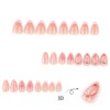 Almond Press on Nails Short Fake Nails French Tip False