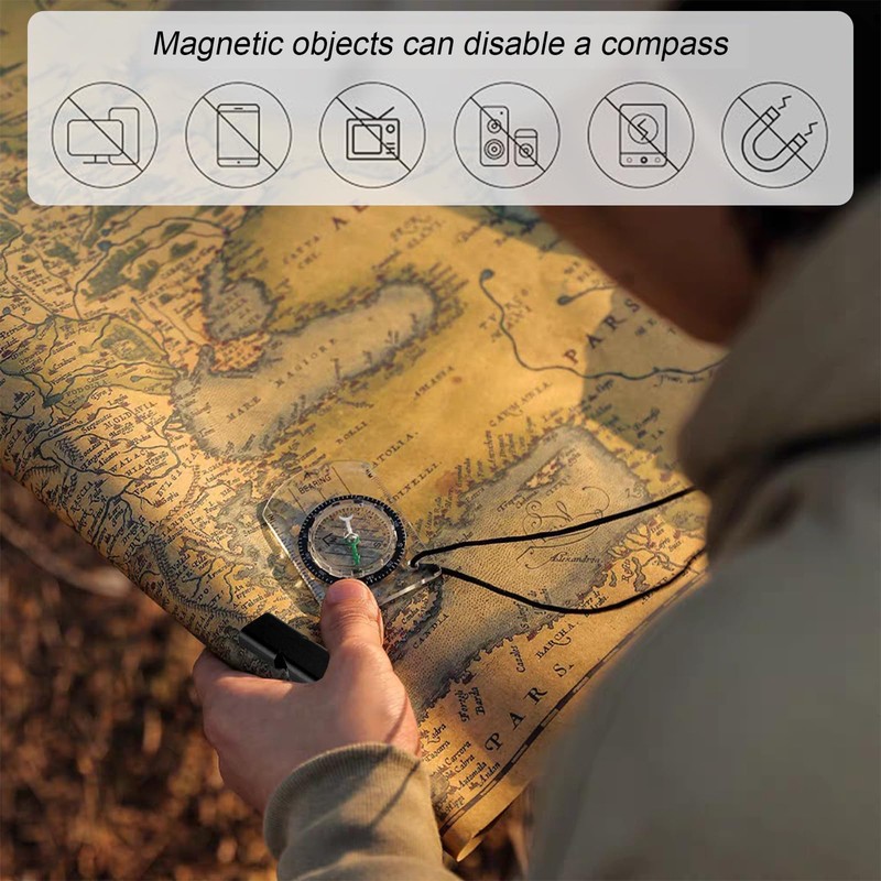 EULAPGOE 2 Pieces Navigation Compass Boy Scout Compass Orienteering Compass