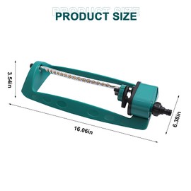 FECOVANTI Oscillating Water Sprinkler for Lawn & Garden - Custom Pattern Dial, QuickConnect Adapter