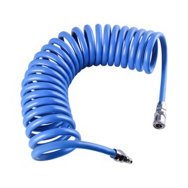 CNCYEAH 6 m Air Hose, Compressed Air Hose, PU Compressed Air Spiral Hose, Compressor Hose with Air Pressure Hose Connection for Air Line (Inner Diameter: 8 mm, Outer Diameter: 12 mm)