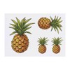 4 x 'Single Pineapple' Temporary Tattoos - Water Resistant, Skin-Safe,