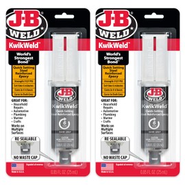 J-B Weld J-B Weld 6 Minute Set Epoxy KwikWeld, High Strength, Waterproof, 2 Pack, Dark Grey, 50176-2