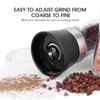 Hotder Premium Pepper and Salt Grinder Set of 2-Refillable Coarseness