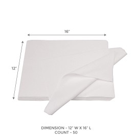 ForPro 50 Pack Premium Nail Care Towels 12x16 Inch Disposable Hygienic White