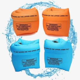 4 Pcs Flotadores para Niños, Bandas Inflables para Nadar para Niños y Adultos                                                                         