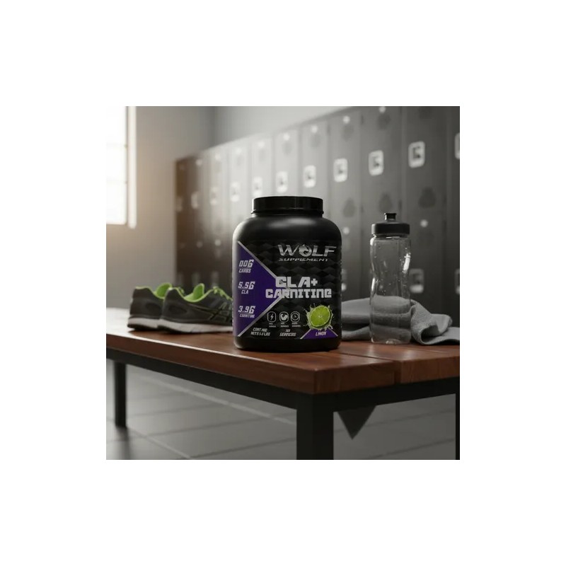 Cla + Carnitina Wolf Suplementos 1kg Pre Entreno 200serv Limón
