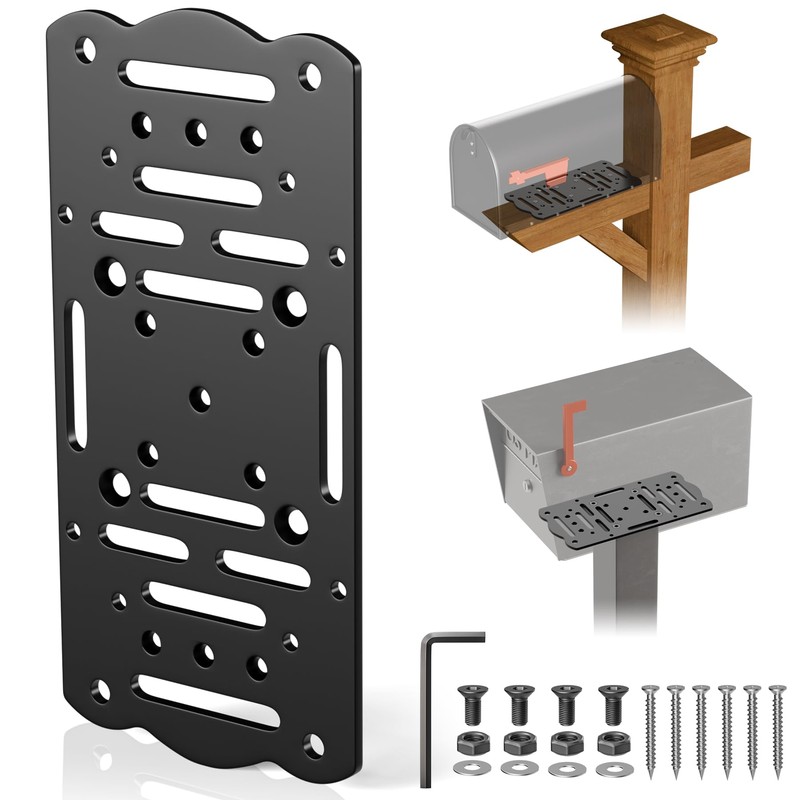 Dabolang Metal Mailbox Mounting Bracket,Post Mount Mailboxes Board,Mailbox Bracket for