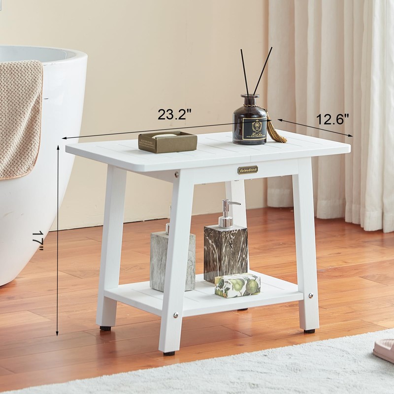 Shower Bench for Inside Shower, HDPS Shower Stool for Shaving
