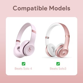 Case for Beats Solo3 /Solo 4 On-Ear Headphones, Portable Travel Hard Shell Storage Bag (Rose Gold)
