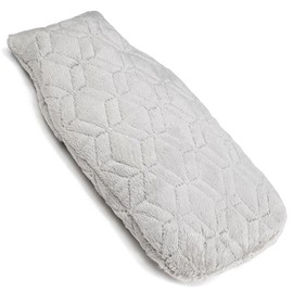 Hot Water Bottle with Quilted Minky Pullover Cover 2 Litre Bed Bottle with Beautiful Fleece Cover Rubber Hot Water Bottle with Lid Quilted Grey [092]