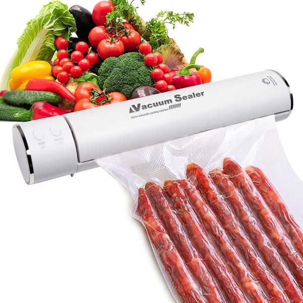 Lixiin Vacuum Sealer for Dry and Wet Food, Includes 10 Vacuum Bags for Food, Meat, Vegetables, Fruits