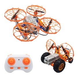 DIY Building Block Drone RC Car Set Suitable for Kids and Beginners, 2 Different Shapes, Remote Control Quadcopter, School Educational Science Kits,Gifts for Children, Boys and Girls gkfescc XYQ-9