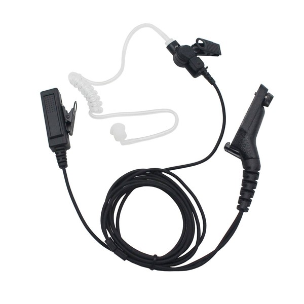 GoodQbuy Covert Acoustic Tube Earpiece Headset Mic is Compatible with Motorola XPR 6000 XPR6500 XPR6550 XPR 7000 XPR 7550 XiR-P8200 XiR-P8268 Radio Security Door Supervisor
