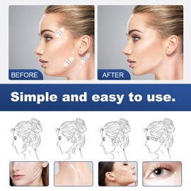 40PCS Face Lift Tape Invisible for Wrinkles, Anti Wrinkle Patches Double Chin Reducer for Face and Neck Lifting Sagging Skin