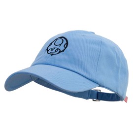 Mario Family Embroidered Made in USA Unstructured Washed Twill Cap - Carolina Blue OSFM