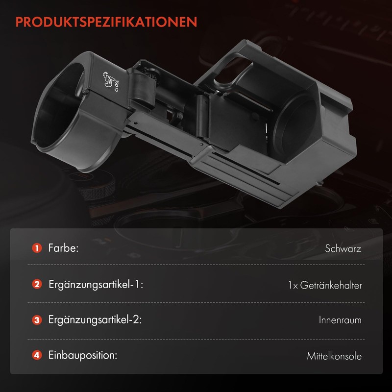 Frankberg 1 x Drink Holder Compatible with E-Class W211 E55-E500