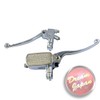 Motorcycle Brake Clutch Lever Master Cylinder Set Plated for 0.9