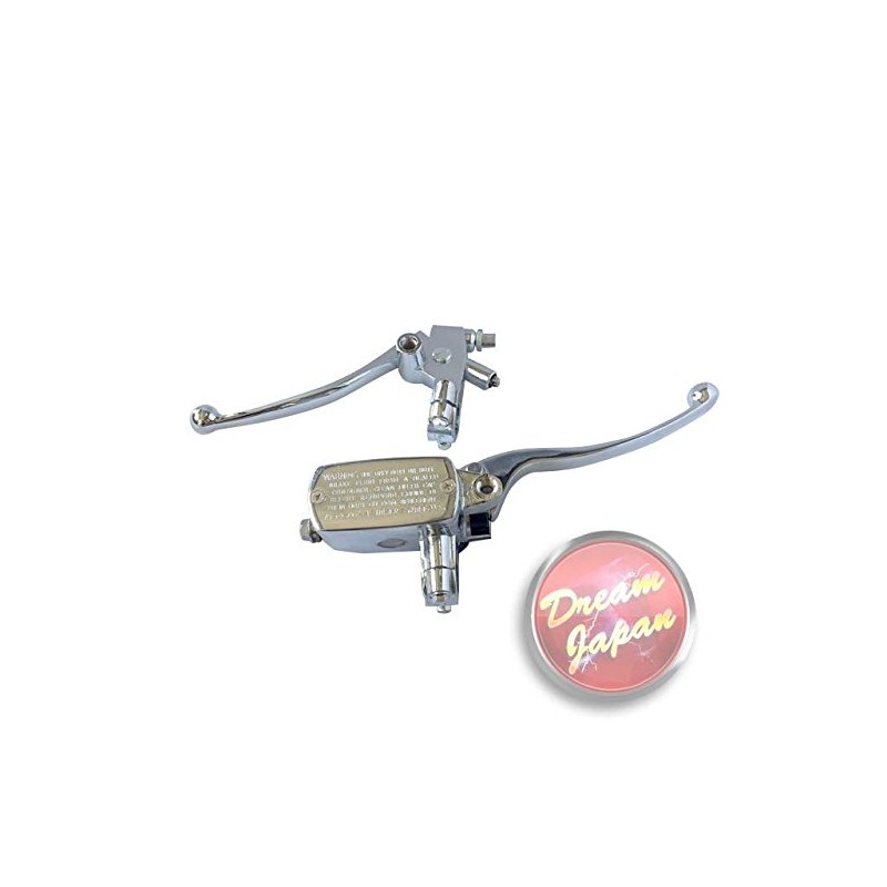 Motorcycle Brake Clutch Lever Master Cylinder Set Plated for 0.9