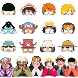 Qonuaz 12-Pack Cartoon Party Masks Assorted Character Designs for Themed Birthdays Holidays Cosplay Events