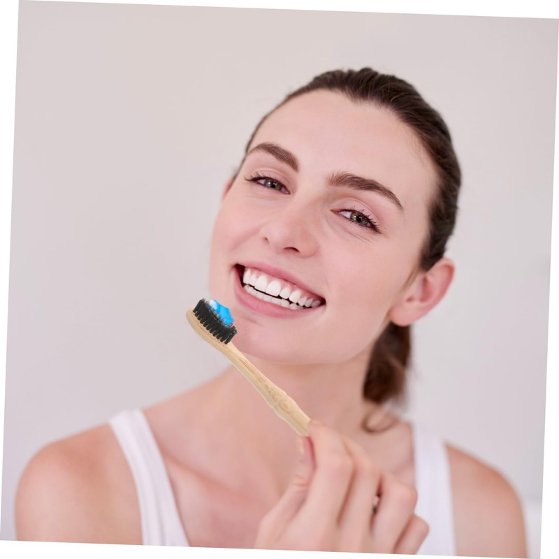 ORFOFE 4pcs Bamboo Toothbrushes with Soft Bristles Ergonomic Design for