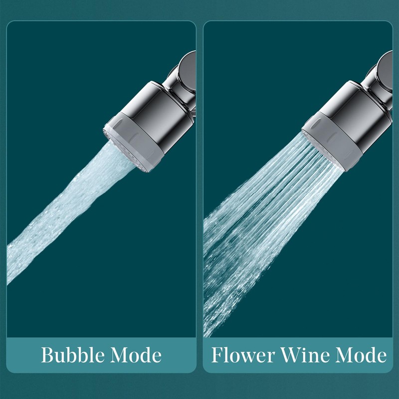 1080° Rotating Faucet Aerator with Splash-Proof Design - Dual-Mode Water-Saving