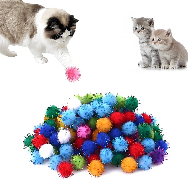 HSYTEK Pack of 100 Colourful Felt Balls, Felt Balls for